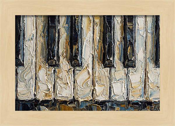 Piano Keys In Palette Knife Style
