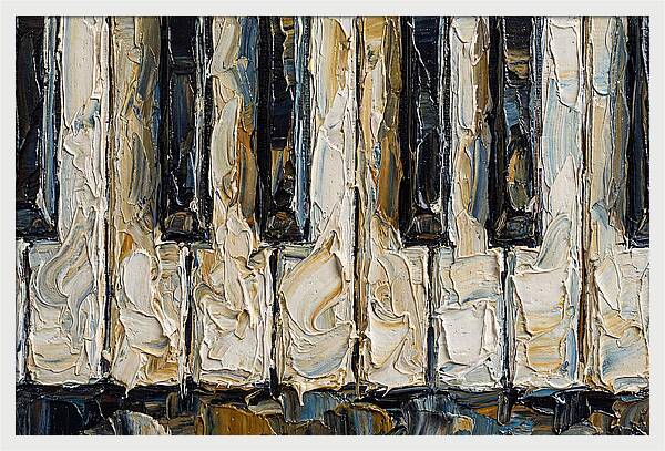 Piano Keys In Palette Knife Style
