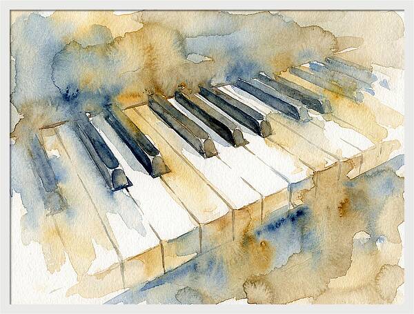Piano Keys In Watercolor