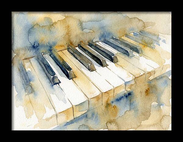 Piano Keys In Watercolor
