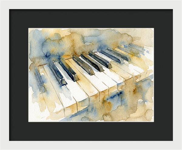 Piano Keys In Watercolor