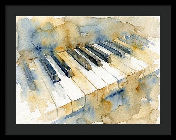 Piano Keys In Watercolor