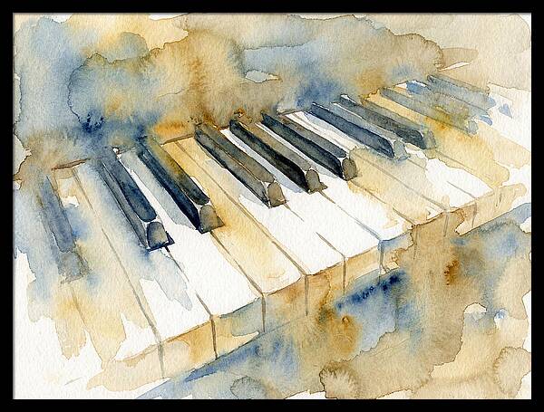 Piano Keys In Watercolor