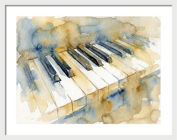 Piano Keys In Watercolor