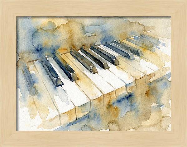 Piano Keys In Watercolor