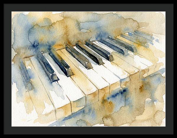 Piano Keys In Watercolor