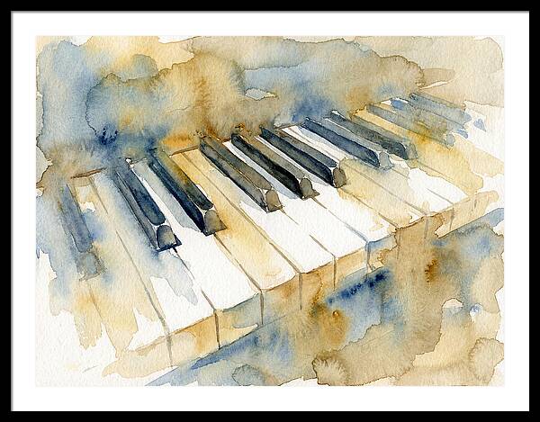 Piano Keys In Watercolor