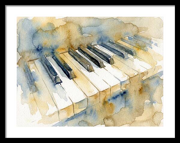 Piano Keys In Watercolor