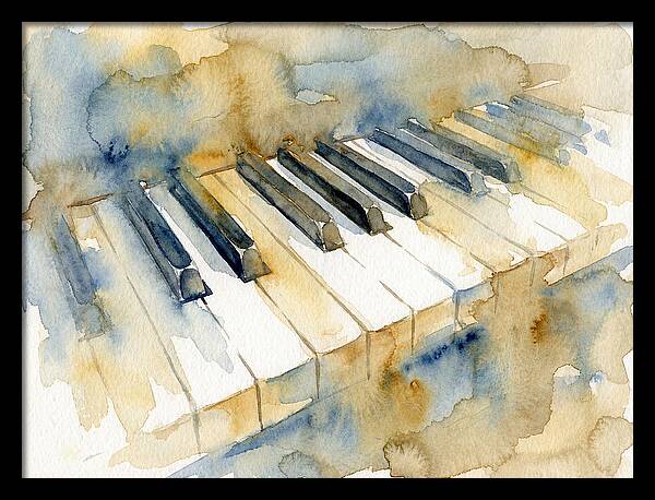 Piano Keys In Watercolor