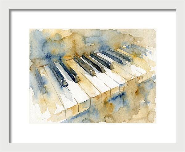 Piano Keys In Watercolor