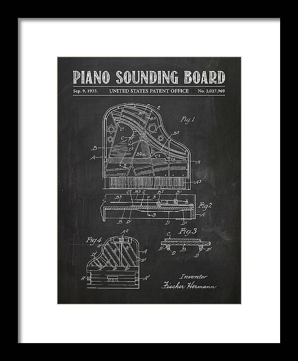 Piano Sounding Board Chalkboard Patent Us2027969a