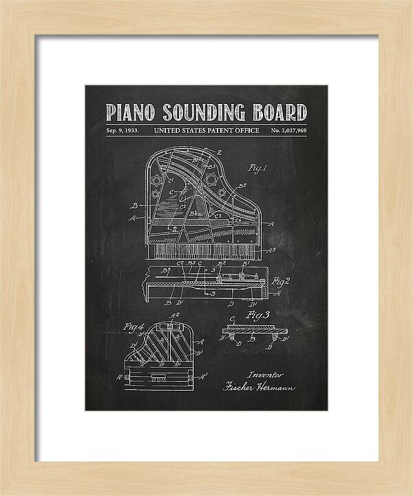 Piano Sounding Board Chalkboard Patent Us2027969a