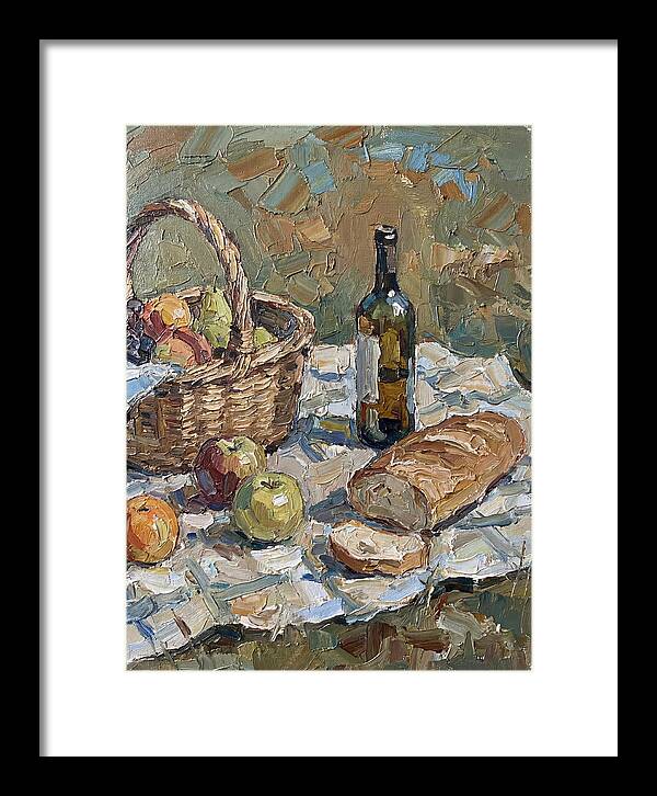 Picnic Scene In Palette Knife Style