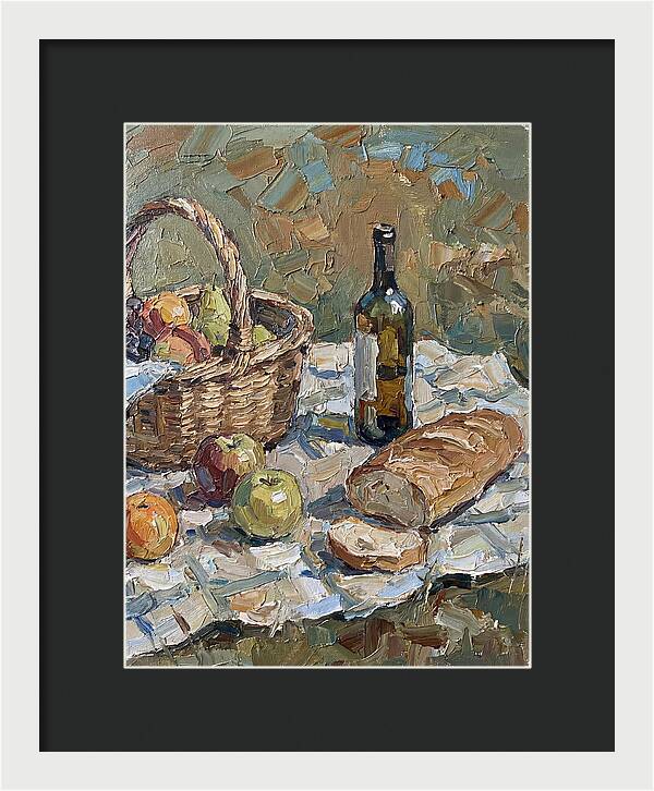 Picnic Scene In Palette Knife Style