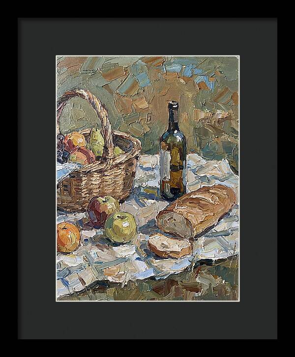 Picnic Scene In Palette Knife Style