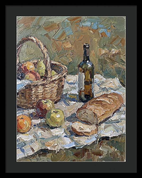 Picnic Scene In Palette Knife Style