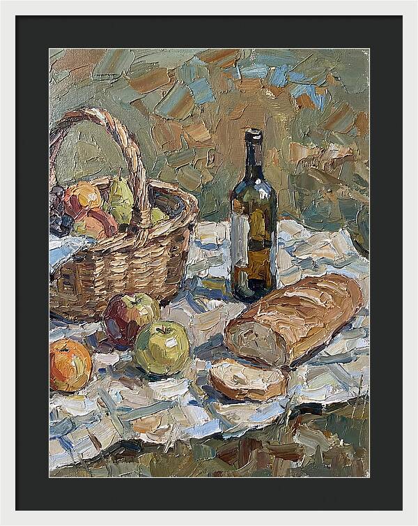 Picnic Scene In Palette Knife Style