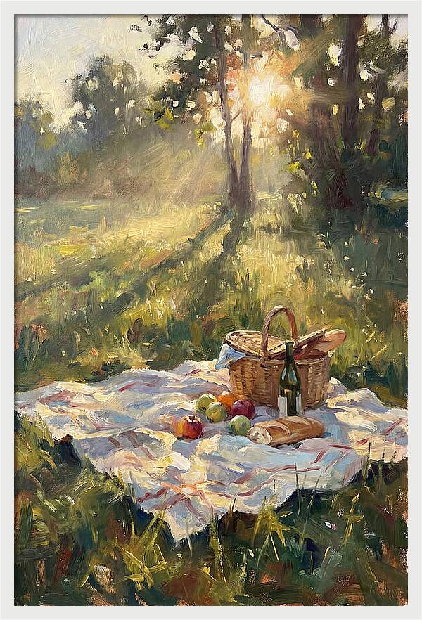 Picnic Scene In Sunlight