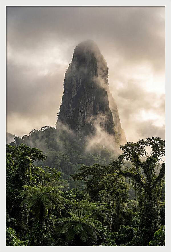 Pico Cao Grande Rising Above Clouds