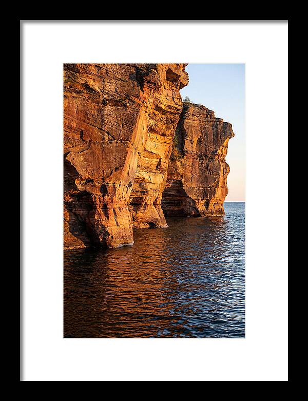 Pictured Rocks Cliffs At Sunset