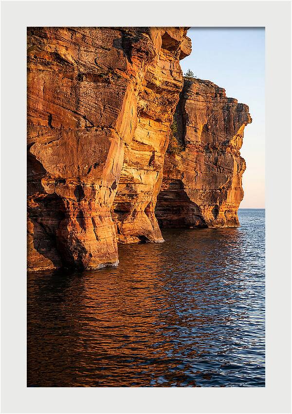 Pictured Rocks Cliffs At Sunset