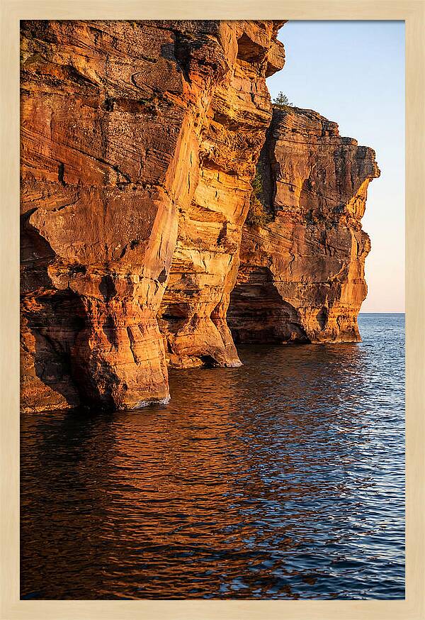 Pictured Rocks Cliffs At Sunset
