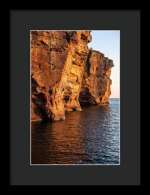 Pictured Rocks Cliffs At Sunset