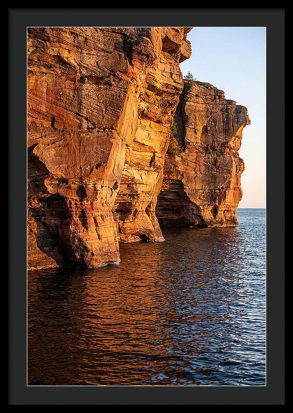 Pictured Rocks Cliffs At Sunset