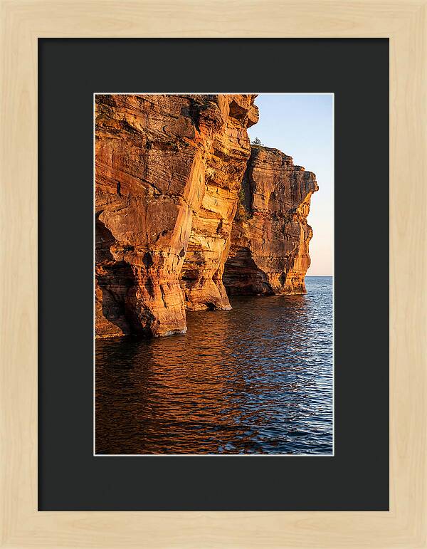 Pictured Rocks Cliffs At Sunset