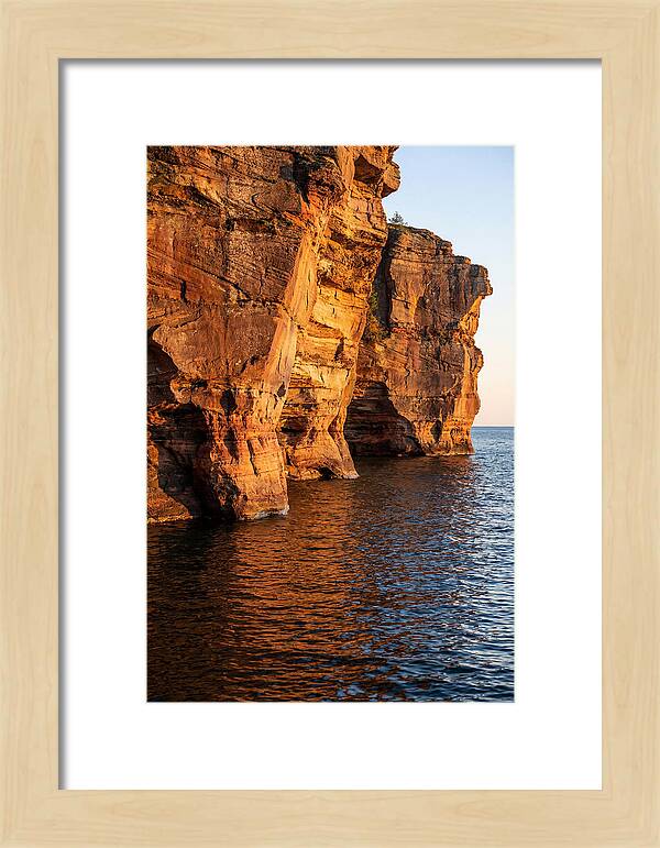 Pictured Rocks Cliffs At Sunset