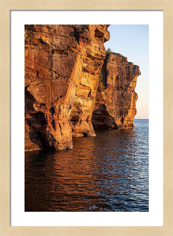 Pictured Rocks Cliffs At Sunset
