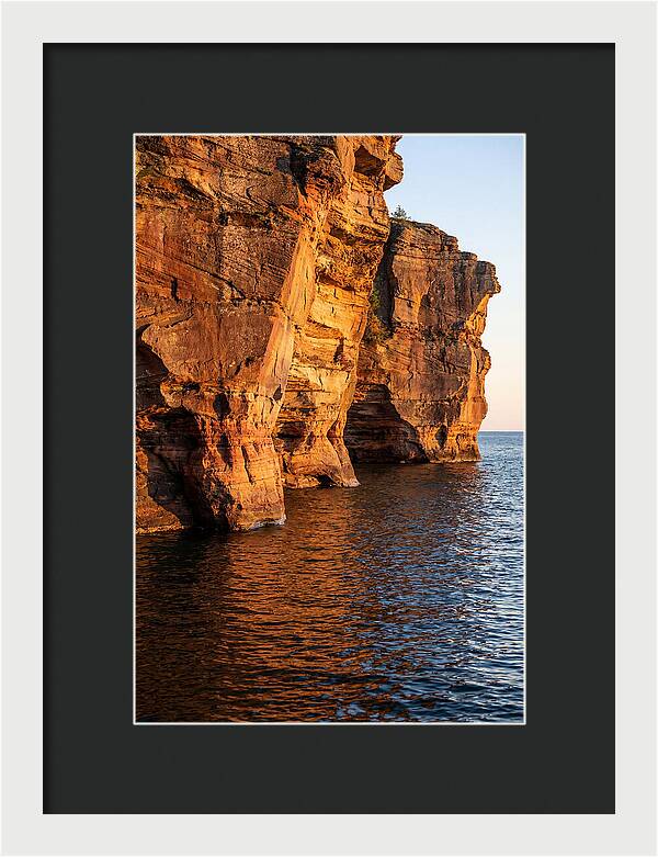 Pictured Rocks Cliffs At Sunset