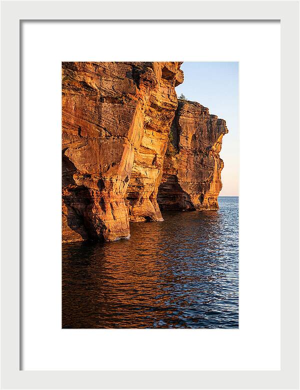 Pictured Rocks Cliffs At Sunset