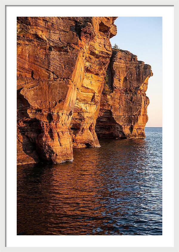 Pictured Rocks Cliffs At Sunset