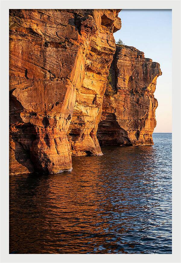 Pictured Rocks Cliffs At Sunset