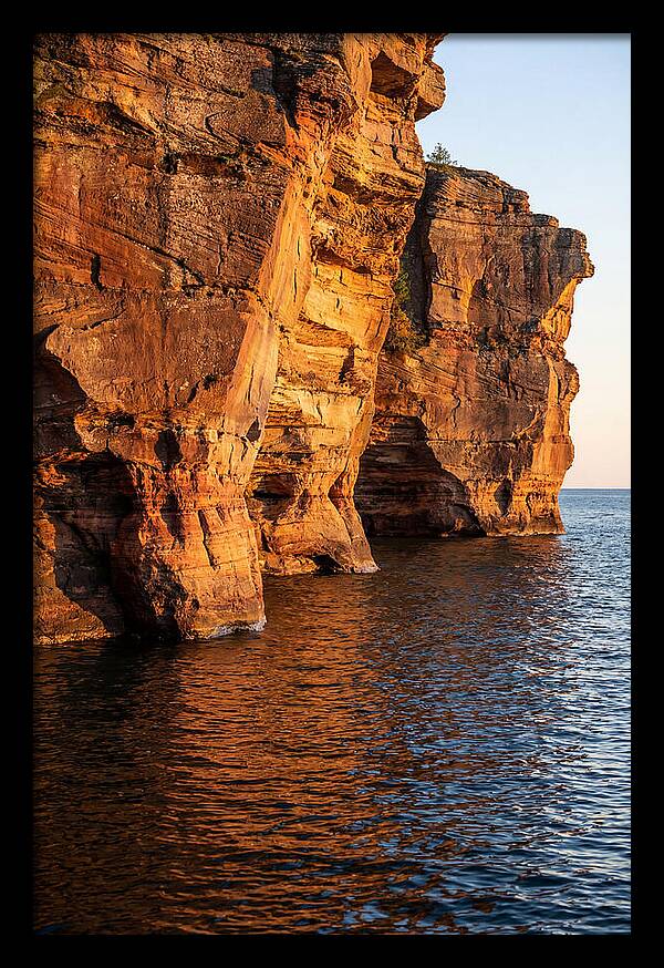 Pictured Rocks Cliffs At Sunset