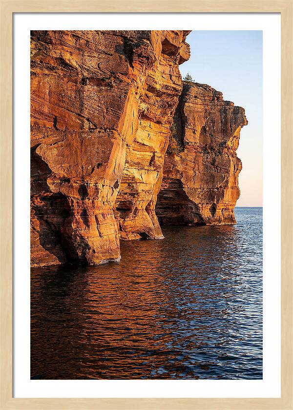 Pictured Rocks Cliffs At Sunset