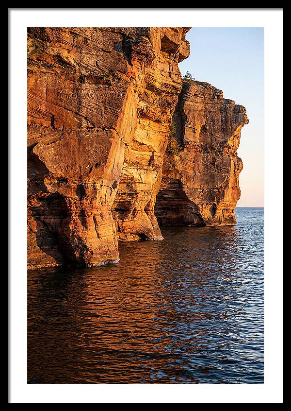 Pictured Rocks Cliffs At Sunset