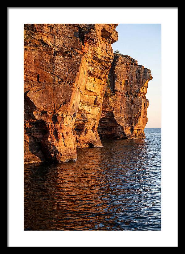 Pictured Rocks Cliffs At Sunset