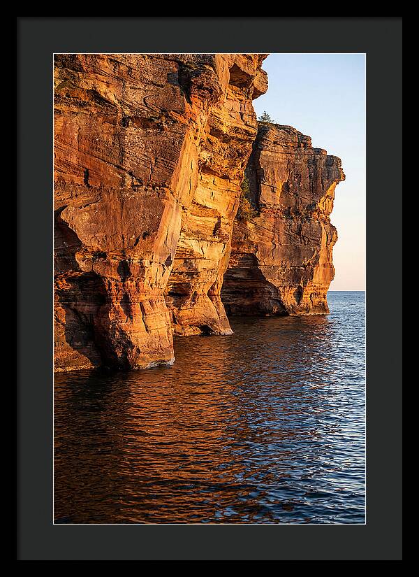 Pictured Rocks Cliffs At Sunset