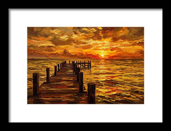 Pier At Sunset Glow