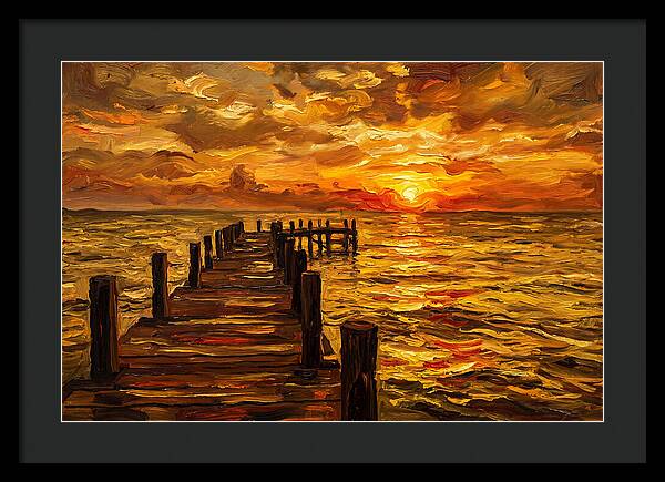 Pier At Sunset Glow
