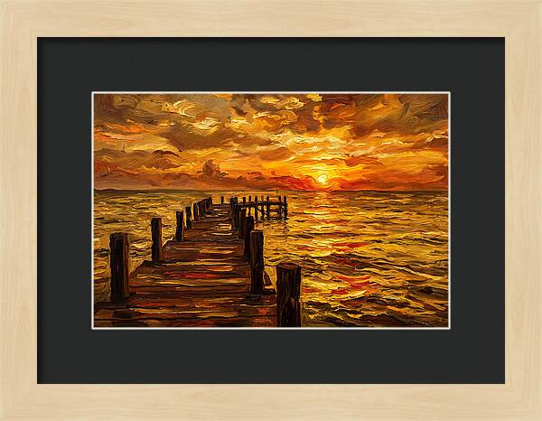 Pier At Sunset Glow