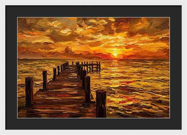 Pier At Sunset Glow