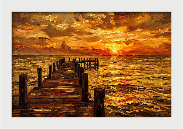 Pier At Sunset Glow