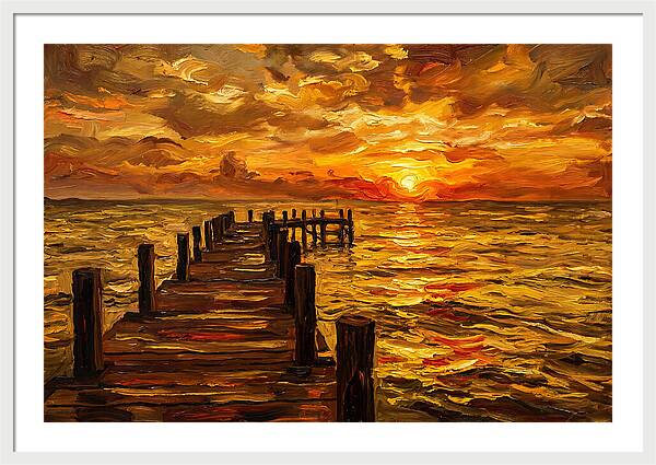 Pier At Sunset Glow