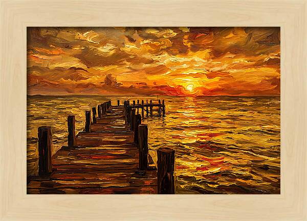 Pier At Sunset Glow