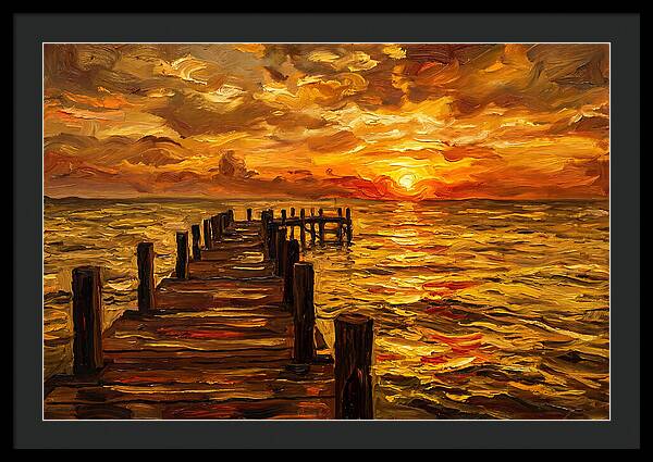 Pier At Sunset Glow