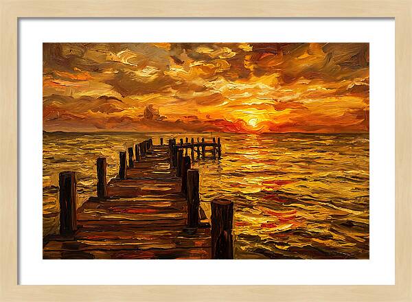 Pier At Sunset Glow
