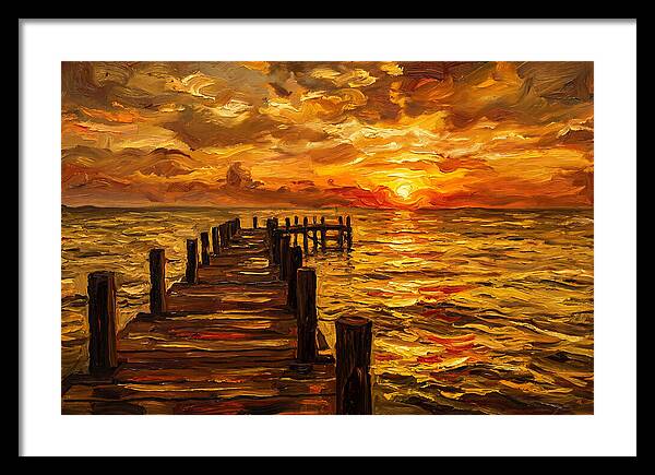 Pier At Sunset Glow